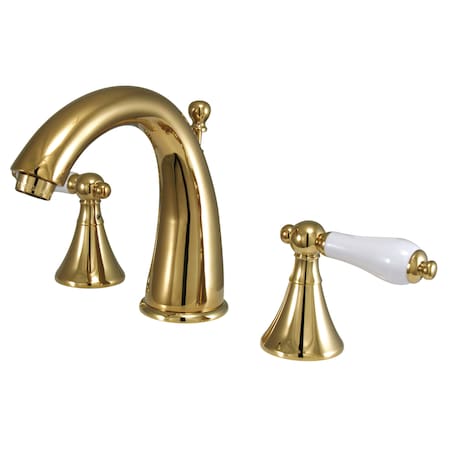 Kingston Brass 8" Widespread Bathroom Faucet, Polished Brass KS2972PL